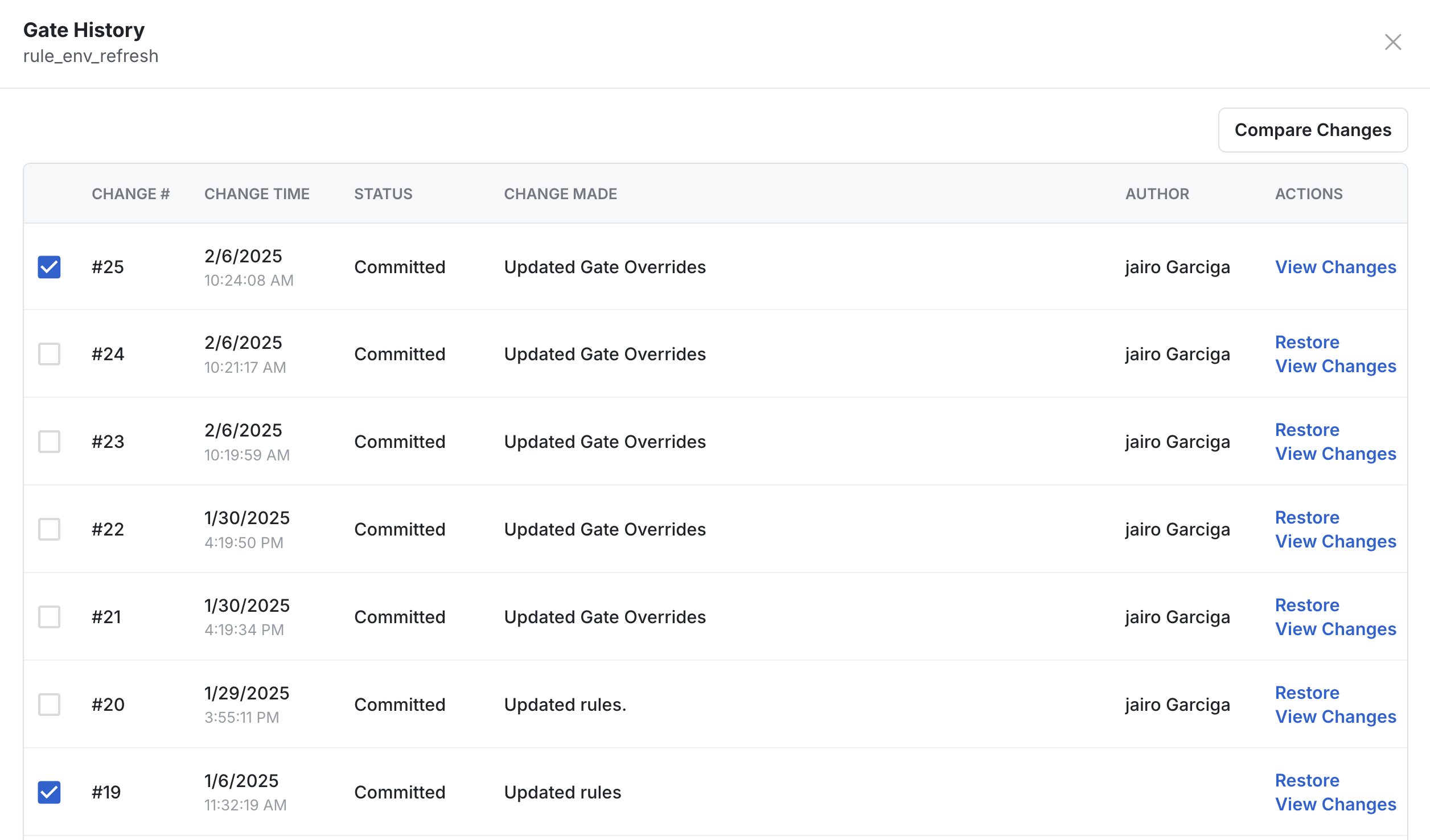 Compare Configs