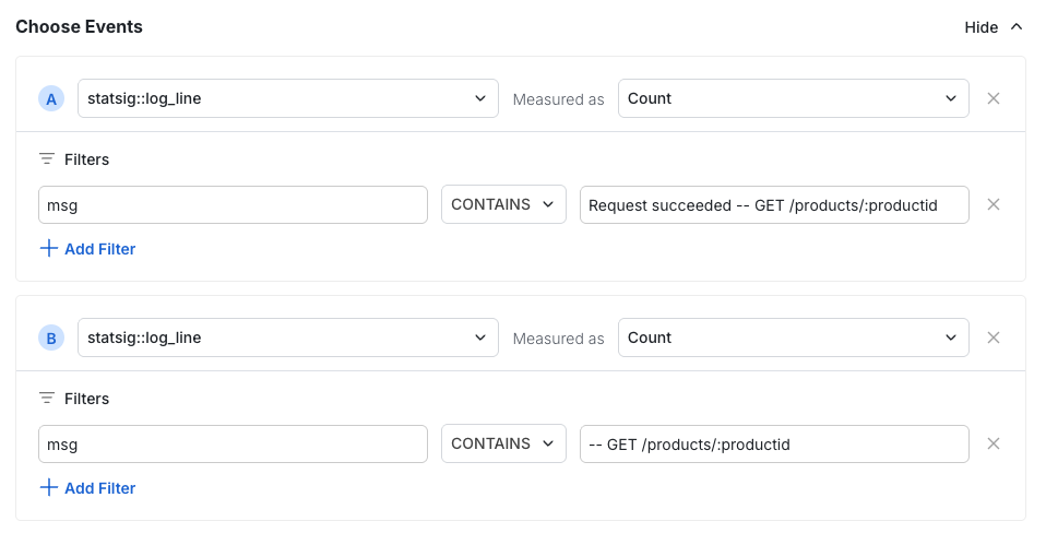 Alert setup step 2