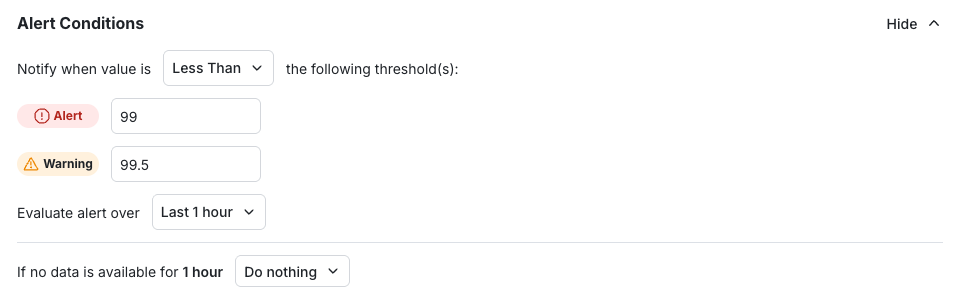Alert setup step 4